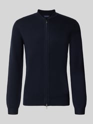 Slim Fit Strickjacke aus Baumwoll-Mix mit Stehkragen von Christian Berg Men - 10