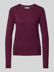 Gebreide pullover met structuurmotief van Christian Berg Woman Bordeaux - 19