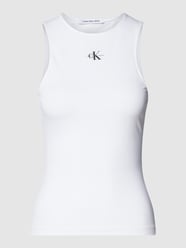 Top z nadrukiem z logo od Calvin Klein Jeans Biały - 12