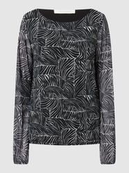 Shirt van mesh van BETTY & CO WHITE Grijs / zwart - 36