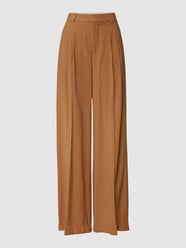 Stoffhose mit Bundfalten von Mango Braun - 35