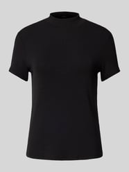 T-Shirt mit Stehkragen Modell 'Karlusia' von Someday Schwarz - 28