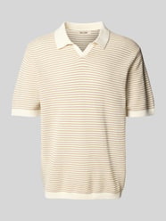 Poloshirt mit gerippten Abschlüssen Modell 'KIAN' von ONLY & SONS Beige - 8