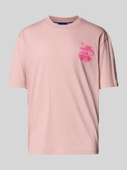 T-Shirt mit Label-Print Modell 'Nodiwop' von Hugo Blue Pink - 36