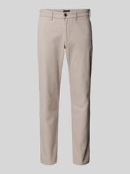 Regular Fit Chino mit Strukturmuster von Christian Berg Men Braun - 43