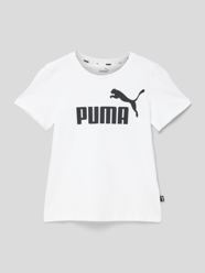 T-shirt met labelprint, model 'ESS Logo Tee B' van Puma Wit - 9