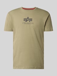 t-shirt z logo i okrągłym dekoltem od Alpha Industries - 27