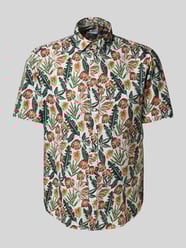 Casual Fit Freizeithemd aus Leinen-Baumwoll-Mix von Jake*s - 42