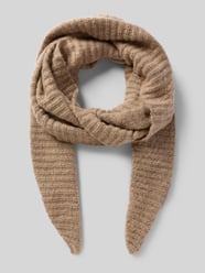 Ribgebreide sjaal, model 'PYRON' van Pieces Beige - 4