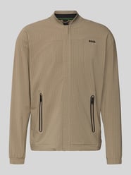 Bluza rozpinana o kroju relaxed fit z fakturą wafla model 'TERRACE' od BOSS Green - 1