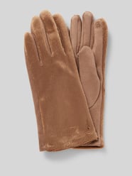 Handschuhe mit Kunstfellbesatz von EEM Braun - 30