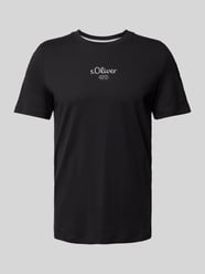 T-Shirt mit Label-Print von s.Oliver RED LABEL Schwarz - 36