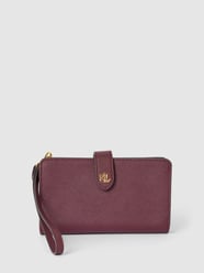 Portemonnee van leer met labeldetail, model 'TECH' van Lauren Ralph Lauren Rood - 29