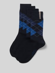 Socken aus Baumwoll-Mix mit Logo-Stitching im 4er-Pack von camano - 4