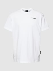 T-Shirt mit Logo-Detail und geripptem Rundhalsausschnitt von G-Star Raw Weiß - 13