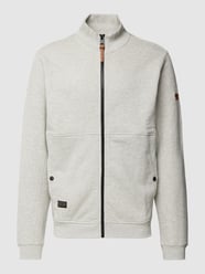 Sweatjack met labeldetail van camel active Grijs - 12