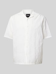 Freizeithemd mit Lochmuster Modell 'ARON' von Only & Sons Weiß - 47