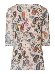 Shirt van crêpe in dubbele-laagjeslook  van Frogbox Roze - 32