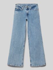 Wide Leg Jeans mit Label-Detail von Calvin Klein Jeans Blau - 40