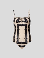 Badeanzug mit Allover-Muster von By Malene Birger Weiß - 4