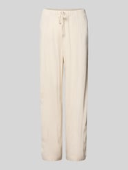 Stoffhose aus Viskose-Leinen-Mix mit elastischem Bund von Jake*s Casual Beige - 9
