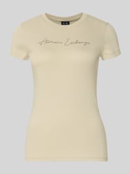 t-shirt z logo i okrągłym dekoltem od Armani Exchange - 46