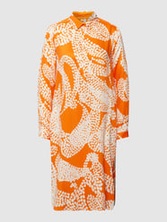 Knielange jurk met all-over motief van Milano Italy Oranje - 2