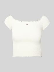 Slim Fit Crop Top mit gesmokten Einsätzen von Tommy Jeans - 27