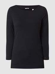 Shirt met lange mouwen met boothals van Esprit Zwart - 8
