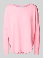 Oversized Strickpullover mit gerippten Abschlüssen Modell 'MELA' von Kujten Pink - 3
