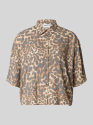 Boxy Fit Bluse aus Viskose-Leinen-Mix im Allover-Look von Jake*s Casual - 46