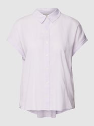 Blouse van een mix van viscose en katoen met streepmotief van Tom Tailor Denim Paars - 11
