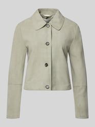 Regular Fit Lederjacke aus echtem Ziegenvelours von Marc O'Polo - 22