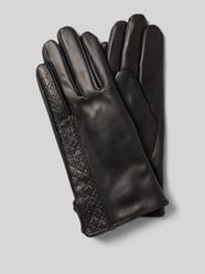 Handschoenen in leerlook met wol, model 'Paneled' van CK Calvin Klein - 3