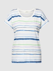 T-shirt met streepmotief van Esprit Wit - 7