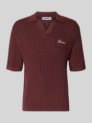 Koszulka polo o kroju slim fit w stylu szydełkowym od REVIEW - 4