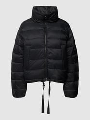Gewatteerd jack met labeldetails van Marc O'Polo Grijs / zwart - 38