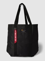 Tote Bag mit Label-Patch Modell 'LABEL SHOPPING BAG' von Alpha Industries Schwarz - 37