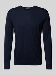 Wollpullover mit Rundhalsausschnitt von Profuomo Blau - 27