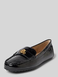 Loafersy z Detal z logo Model 'BARNSBURY' od Lauren Ralph Lauren - 39