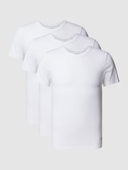 T-Shirt in unifarbenem Design im 3er-Pack von Marc O'Polo Weiß - 25