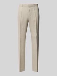 regular fit pantalon van linnenmix model 'LEON' van BOSS Beige - 24