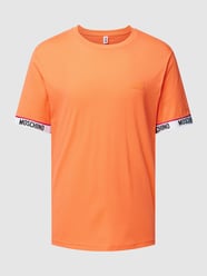 T-Shirt mit Label-Print von Moschino Swim + Underwear Orange - 40