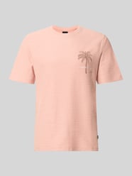 T-Shirt mit Motiv-Print und Rundhalsausschnitt von JACK & JONES Premium Pink - 48