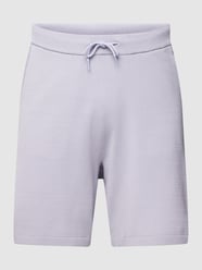 Shorts mit gerippten Abschlüssen Modell 'TELLER' von SELECTED HOMME Lila - 20