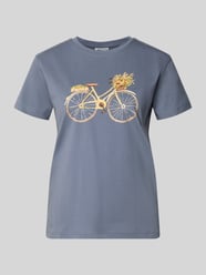 T-shirt z nadrukiem z motywem i okrągłym dekoltem od Jake*s Casual - 14