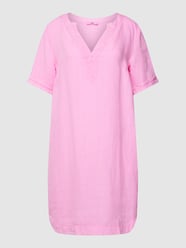 Knielanges Kleid mit Tunikakragen Modell 'Nora' von 0039 Italy Rosa - 24