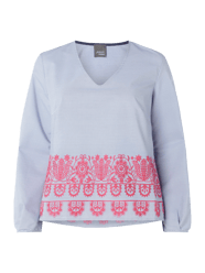 PLUS SIZE - blouseshirt met streepmotief  van Persona by Marina Rinaldi Wit - 39