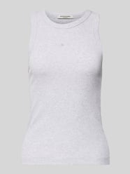 Tanktop met logostitching van Scotch & Soda Grijs / zwart - 7