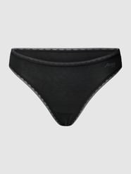 String mit Spitzenbesatz Modell 'Go Brazil' im 2er-Pack von Sloggi Schwarz - 44